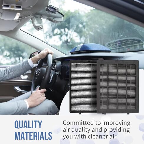 C401 Replacement Filter Compatible with LUFTRUM C401 Serie Car Air Purifier, fits C401, C401A, and C401AB, Dust, Carbon VOCs, 2-Pack in Kuwait
