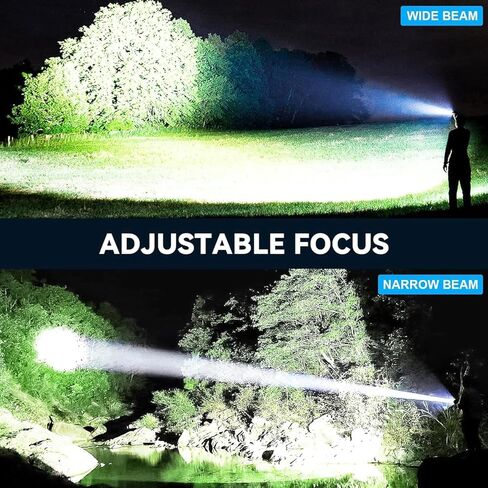 Rechargeable Flashlights High Lumens, 990,000 Lumens Bright Led Flashlight with 7 Modes, Powerful Flash Light for Home Camping Hiking Outdoor in Kuwait