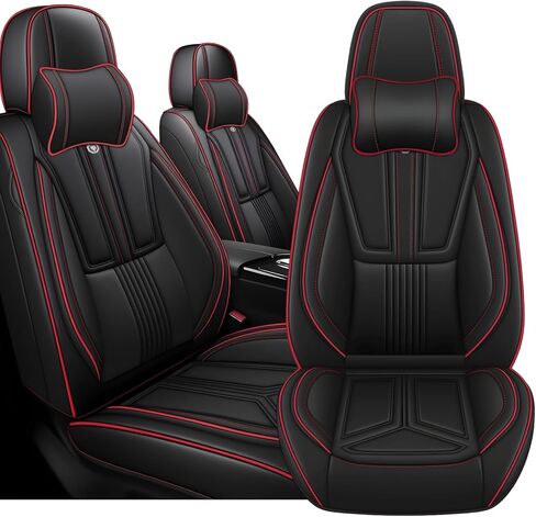 Arazi Front Seat Covers for Ford Expedition 2006-2025, Nappa Leather Seat Cover Full Coverage Waterproof Car Seat Protector (Beige&Brown,2 Seats Standard) in Kuwait