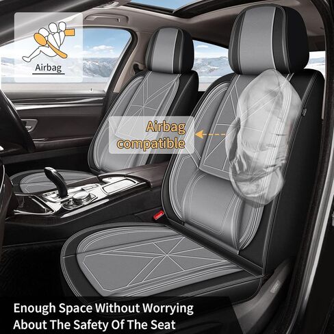 مجموعة كاملة من أغطية مقاعد Hyundai Santa Cruz 2022-2025 2026: غطاء مقعد تلقائي مقاوم للماء، إكسسوارات داخلية للسيارة، واقيات مقاعد من الجلد الصناعي سهلة التركيب (5 مقاعد، أسود) in Kuwait