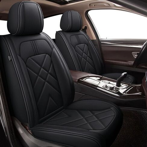 TTX LIGHTING Full Car Seat Covers Fit for Honda Accord 2003-2017 2 Rows 5 Set Leather Seat Covers Breathable Waterproof Seat Protectors Automotive Seat Cushion with Airbag Compatible (5 Seats, Black) in Kuwait