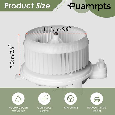 AC Heater Blower Motor - Compatible with Toyota & Lexus Vehicles - Mirai 2016-2020, CT200h 2011-2017, HS250h 2010-2012 - Motor Fan# 8710375020, Brushless in Saudi Arabia