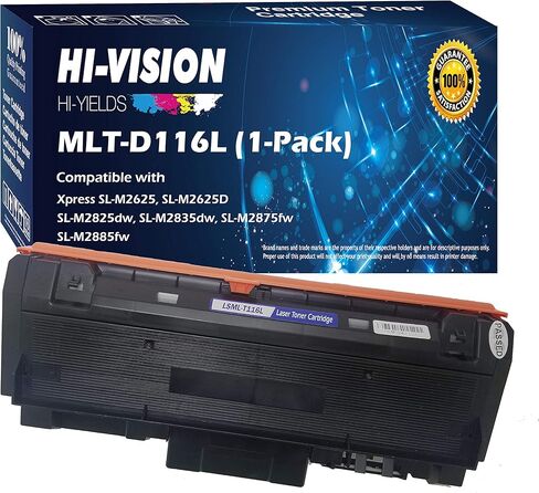 خرطوشة حبر بديلة متوافقة مع HI-VISION HI-YIELDS لـ MLT-D116L MLTD116L D116L 116L، أسود، عبوة واحدة in Kuwait