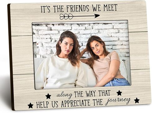 Friends 4x6 Picture Frame, Friendship Appreciation Photo Frame, Religious Gift for Best Friend, A Friend Is God’s Way of Making Sure We Never Walk Alone Photo Frames for Desk Shelf Decor in Saudi Arabia