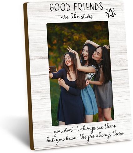 Friends 4x6 Picture Frame, Friendship Appreciation Photo Frame, Religious Gift for Best Friend, A Friend Is God’s Way of Making Sure We Never Walk Alone Photo Frames for Desk Shelf Decor in Saudi Arabia