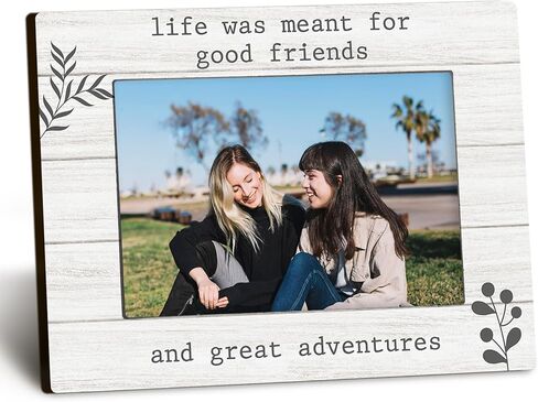 Friends 4x6 Picture Frame, Friendship Appreciation Photo Frame, Religious Gift for Best Friend, A Friend Is God’s Way of Making Sure We Never Walk Alone Photo Frames for Desk Shelf Decor in Saudi Arabia