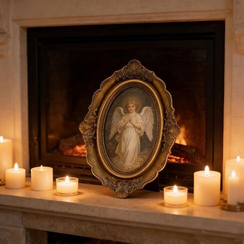 إطارات صور كلاسيكية عتيقة، إطارات صور من الخشب الصلب ذات طراز عتيق، مجموعة إطارات صور عتيقة مكونة من 4 مقاس 4 × 6 و5 × 7 على الحائط وسطح الطاولة لديكور المنزل in Kuwait