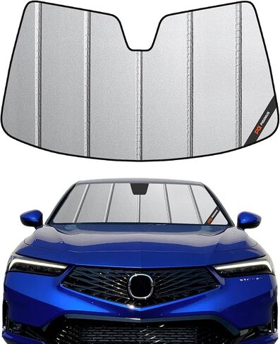 مظلة للزجاج الأمامي لسيارة Acura Integra 2023-2025 (قاعدة، A-Spec، النوع S) DE4/DE5، لمسة نهائية من الجلد الرمادي الفاخر in Saudi Arabia