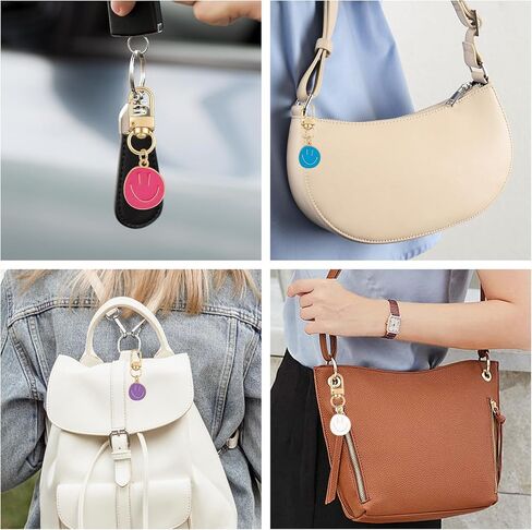 35 Pcs 7 Colors Smile Face Keychain Enamel Expression Key Chain Flat Round Pendant Charms for Purse Handbag Charm Accessories Perfect for Birthday and Festival Gift in Kuwait