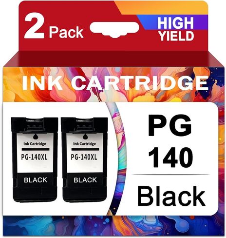 خرطوشة حبر PG-140 CL-141 متوافقة مع حبر Canon PG140 CL141، مصممة لحبر 140 141 MG2110 2210 3110 3210 3510 3610 44110 4210 MX371 391 431 451 471 511 521 طابعة 2أسود in Saudi Arabia