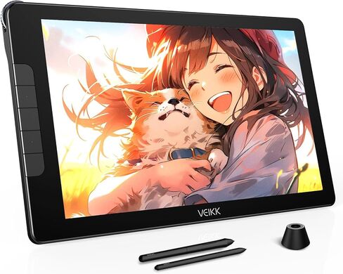 VEIKK VK1200 11.6 inch Drawing Tablet with Screen, 8192 Levels Pressure Battery-Free Pen, Tilt Function, 6 Shortcut Keys, for Artists, Students, and Beginners in Kuwait