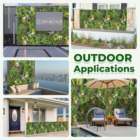 Artificial Grass Wall Panels: 20''x20''(12PCS) Boxwood Hedge Panels, UV-Anti Privacy Fence Screen, Fake Greenery Backdrop for Indoor Outdoor Garden, Party, Wedding Decor in Saudi Arabia
