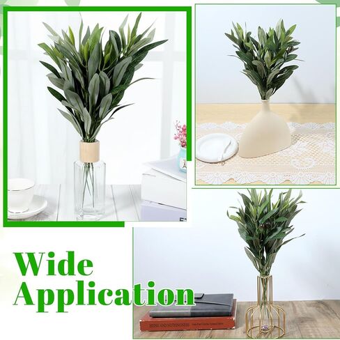 15.7" Faux Olive Branches for Vases, 10 Sticks Fake Olive Leaves Stems Artificial Plants Olives Tree Branches Indoor Greenery, Faux Greenery Stems for Vase Centerpieces Tabletop Home Office Wedding in Saudi Arabia