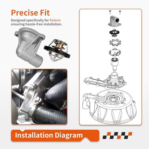 Thermostat Cover & Thermostat w/Seal For Polaris Sportsman 850 1000 Touring XP 2009-2025 5632606 7052561 in Saudi Arabia