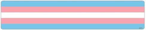 Gear Tatz - Transgender Skinny Flag Design - LGBTQ Pride - Bumper Stickers - 2 x 10 inches - Professionally Made in The USA (Vinyl,X1) in Saudi Arabia