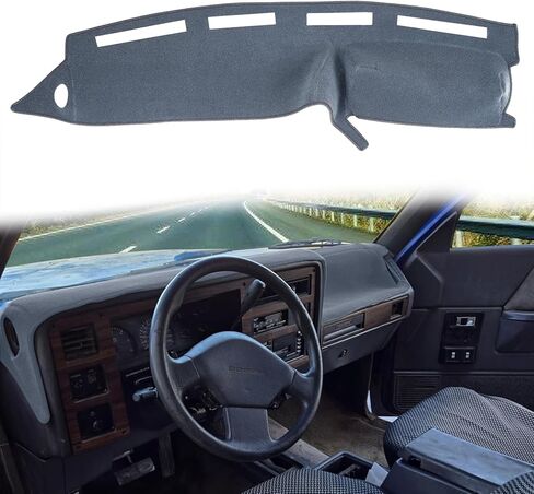 غطاء لوحة القيادة مناسب لـ 1987 1988 1989 1990 1991 1992 1993 1994 1995 1996 دودج داكوتا، غطاء لوحة القيادة واقي السجاد (كستنائي) in Kuwait