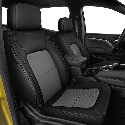 AOMSAZTO Custom Seat Covers Fit for Chevy Colorado & GMC Canyon 2023 2024 2025 2026 Faux Leather Crew Cab Only Full Set 5 Seats(Black) in Saudi Arabia