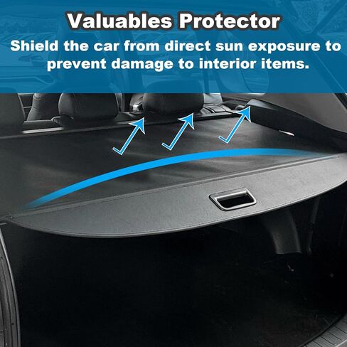 غطاء كارجو لملحقات كيا سورينتو 2025 2024 2023 2022 2021، غطاء صندوق السيارة قابل للسحب من الجلد يناسب 2021-2025 ملحقات كيا سورينتو وشاشة خصوصية الأمتعة in Kuwait