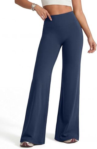 Wide Leg Yoga Pants for Women High Waisted Tummy Control Soft Lounge Flare Leggings for Workout Gym & Casual in Saudi Arabia