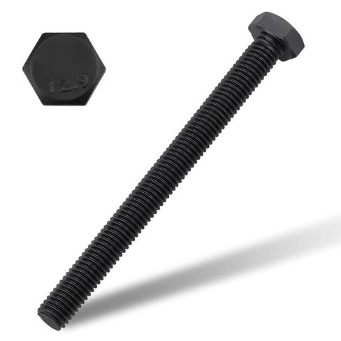 M10-1.5 x 50mm Hex Bolts, 12.9 Grade Alloy Steel, Black Oxide Finish, Full Thread, Coarse Thread UNC, Hexagon Head Bolts 10 PCS in Kuwait