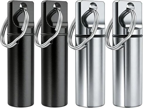 4 قطع من سلاسل المفاتيح الخاصة بمجوهرات حرق الجثث للرماد، مجموعة سلسلة مفاتيح تذكارية لقارورة أسطوانة تذكارية، 2 أسود و2 فضي، حامل رماد للأحباء أو الحيوانات الأليفة، الشعر، الفراء، تذكارات صغيرة in Kuwait