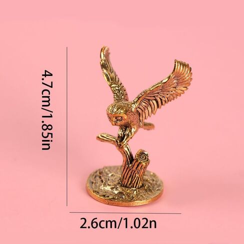 2pc Vintage Brass Owl Figurine - Movie Themed Decorative Statue for Living Room & Home Office in Kuwait