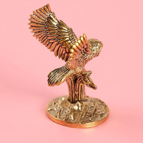 2pc Vintage Brass Owl Figurine - Movie Themed Decorative Statue for Living Room & Home Office in Kuwait