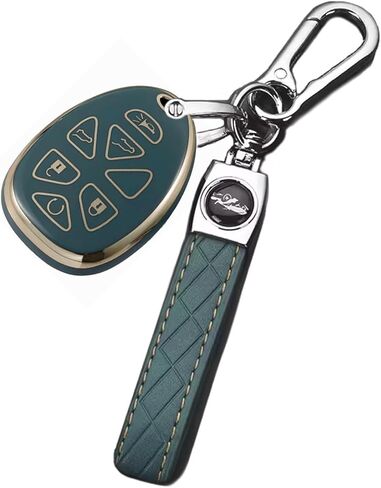 Key Fob لـ Tahoe Suburban Yukon: غطاء مفتاح Fob ذو 6 أزرار مناسب لـ 2007 إلى 2014 Chevy Tahoe Surburban GMC Yukon Yukon XL Yukon Denali استبدال غطاء حافظة التحكم عن بعد | الأبيض مفتاح فوب شل مع سلسلة المفاتيح in Kuwait
