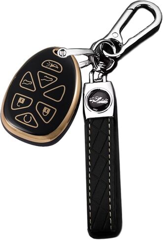 Key Fob لـ Tahoe Suburban Yukon: غطاء مفتاح Fob ذو 6 أزرار مناسب لـ 2007 إلى 2014 Chevy Tahoe Surburban GMC Yukon Yukon XL Yukon Denali استبدال غطاء حافظة التحكم عن بعد | الأبيض مفتاح فوب شل مع سلسلة المفاتيح in Kuwait