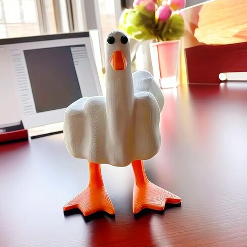 YWHWXB Funny Middle Finger Resin Garden Statue,Weird Middle Duck Statue Home Decor,Cute Duck Craft Decoration Sculpture for Home,Patio,Lawn,Yard,Office,Outdoor Decorations,Ideal Garden Gifts in Kuwait