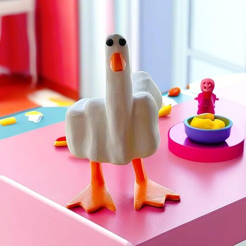 YWHWXB Funny Middle Finger Resin Garden Statue,Weird Middle Duck Statue Home Decor,Cute Duck Craft Decoration Sculpture for Home,Patio,Lawn,Yard,Office,Outdoor Decorations,Ideal Garden Gifts in Kuwait