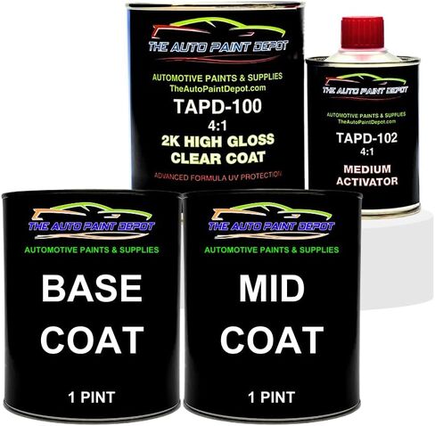 Auto Paint Depot Touch Up Paint for Toyota-Blizzard Pearl Tricoat 070 (All Years, All Models) One Pint with Clear Coat in Kuwait