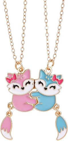 Best Friends Matching Necklace for 2, Bunny Rabbit Pendant BFF Jewelry Friendship Birthday Gift in Saudi Arabia