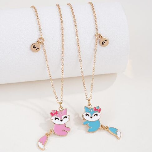 Best Friends Matching Necklace for 2, Bunny Rabbit Pendant BFF Jewelry Friendship Birthday Gift in Saudi Arabia