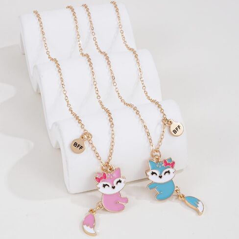 Best Friends Matching Necklace for 2, Bunny Rabbit Pendant BFF Jewelry Friendship Birthday Gift in Saudi Arabia