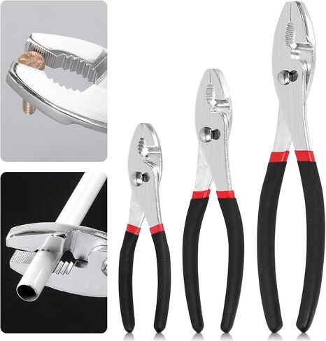 Glarks 6 Inch 8 Inch 10 Inch Slip Joint Pliers, Chrome Vanadium Steel Body with Non-Slip Handle and Rivet Joint Assembly in Saudi Arabia