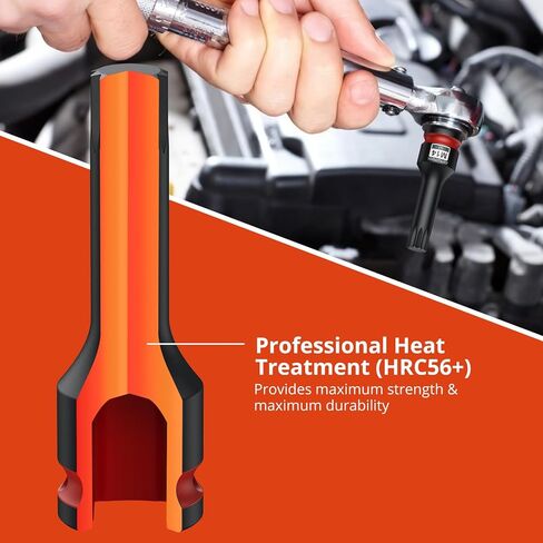 مجموعة مقابس GETLITOOL 6 قطع Impact XZN Bit، M14 M16 M18 1/2" Drive CR-MO مجموعة مقابس لقمة مربعة ثلاثية لإصلاح السيارات والميكانيكية، والصيانة الميكانيكية، وأدوات هدية للرجال in Kuwait
