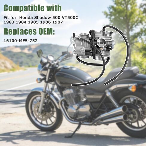 Aluminum Carburetor Carb Compatible with Honda Shadow 500 VT500C 1983 1984 1985 1986 1987, Replaces16100-MF5-752, Enhanced Engine Efficiency & Smooth Acceleration in Kuwait