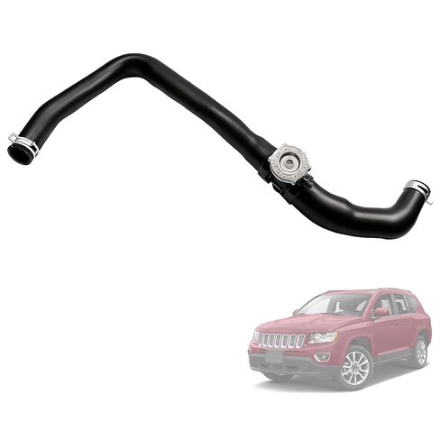 Upper Radiator Coolant Hose with Cap Fit for Jeep Compass Patriot Dodge Caliber 2007-2017 1.8L 2.0L 2.4L Replace # 5058172AH 5058172AE 5058172AI 5058172AF 5058172AG 5058172AJ in Kuwait