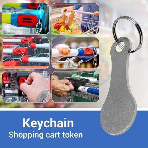 عربة التسوق عملة المفاتيح عربة رمز فتح أداة مع حلقة رئيسية للوصول إلى عربة البقالة قابلة لإعادة الاستخدام على شكل عملة in Saudi Arabia