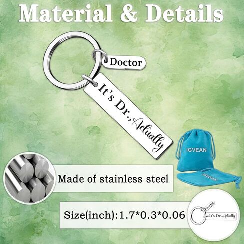 هدايا طبيب igvean للنساء والرجال هدايا التخرج دكتوراه هدية عيد ميلاد هدية عيد الميلاد للطبيب طالب مدرسة الطب هدية إنها دكتور في الواقع سلسلة المفاتيح in Kuwait