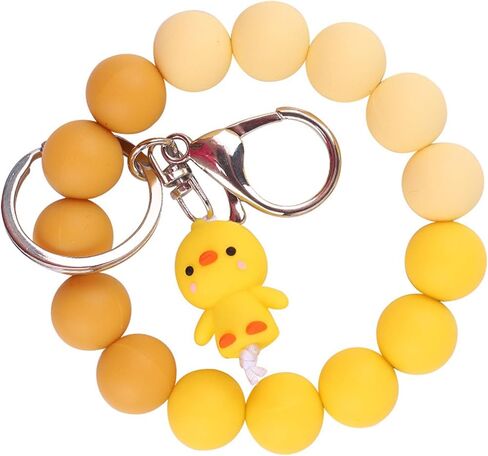 سيليكون مطرز السوار سلاسل المفاتيح مع السحر، أرنب بطة ديناصور الصبار الدب الخرز حلقة رئيسية سوار للنساء in Kuwait