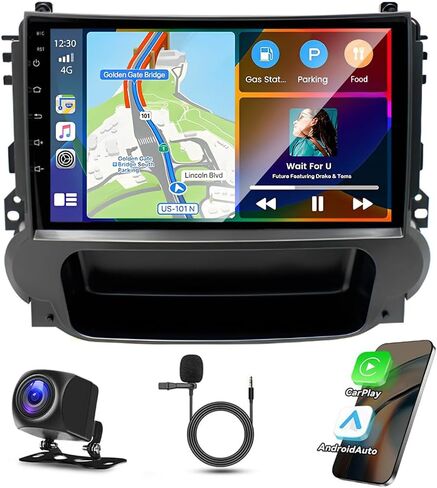9 inch Android 13.0 Car Radio Stereo for Chevy Malibu 2011-2015 Double Din HD Touch Screen Car Audio Multimedia Receiver with CarPlay & Android Auto GPS Bluetooth Wifi AHD SWC Backup Camera Mic, 2+32G in Kuwait