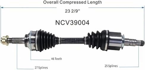 2x CV Axle - Front CV Axle Assembly CV Joint Compatible with INFINITI G35 2004 2005 2006 Replaces 39100AL860, 39100JK500 in Kuwait