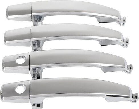 ECCPP مقابض الأبواب الخارجية 2007-2011 لـ Chevy for Aveo، 2012-2015 لـ Chevy for Captiva Sport استبدال خارجي للسائق الخلفي الأيسر للراكب الأيمن مقابض الأبواب 4 قطع كروم 96468266، FDH010141 in Saudi Arabia