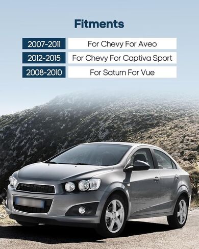 ECCPP مقابض الأبواب الخارجية 2007-2011 لـ Chevy for Aveo، 2012-2015 لـ Chevy for Captiva Sport استبدال خارجي للسائق الخلفي الأيسر للراكب الأيمن مقابض الأبواب 4 قطع كروم 96468266، FDH010141 in Saudi Arabia