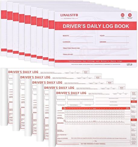 1 Pack Drivers Daily Log Book, 8.5" x 5.5", Detailed Vehicle Inspection Report, Easy Tear-Out Pages in Saudi Arabia