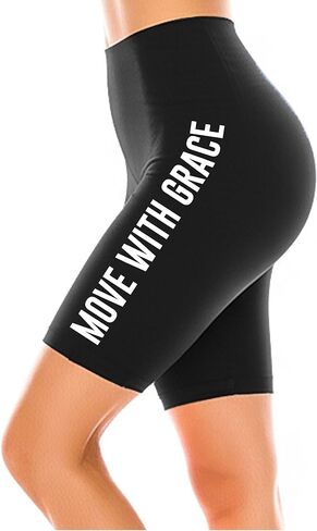 Custom Biker Shorts for Women – 7" Inseam, Personalized Side Text – Soft Stretch Fit Yoga Shorts, Workout Gift Idea in Saudi Arabia