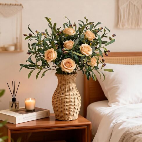 أوراق زيتون صناعية مقاس 35.43 بوصة مع سيقان طويلة، 8 قطع من فروع نبات الأوكالبتوس المزيفة لمصنوعات الزهور التي تصنعها بنفسك، والترتيب، وباقات المزهرية، وديكور خضرة الزفاف in Kuwait