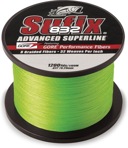 Sufix 832 Braid 15 LB 660-315L: 832 BRAID 15 LB NEON LIME ، حجم واحد in Kuwait